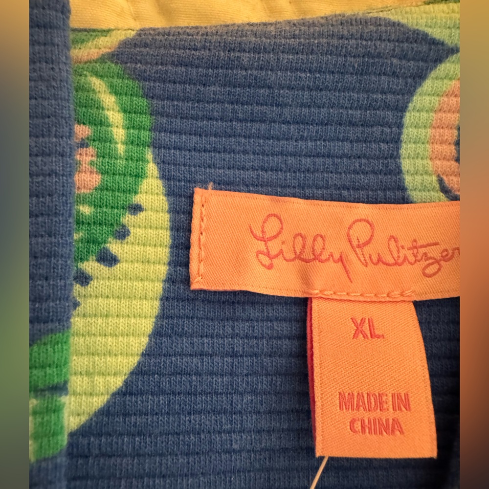 Lilly Pulitzer Layton Blue Crush Shift Dress, She Got Sole Size XL, NWT - Picture 9 of 12